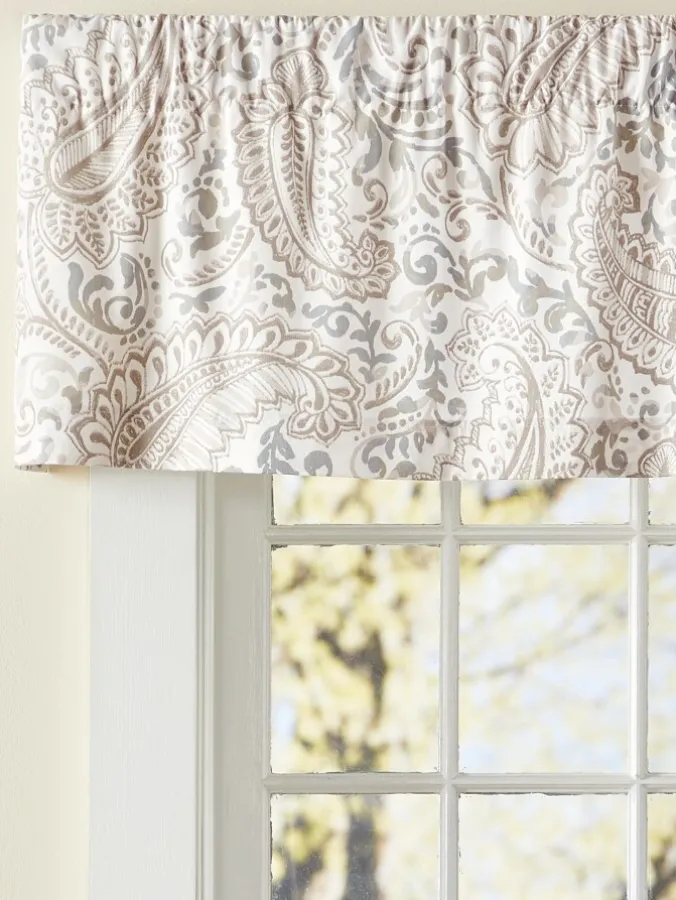 Simply Paisleys Rod Pocket Tailored Curtain Valance