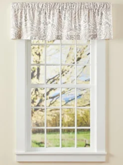 Simply Paisleys Rod Pocket Tailored Curtain Valance