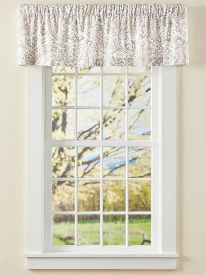 Simply Paisleys Rod Pocket Tailored Curtain Valance