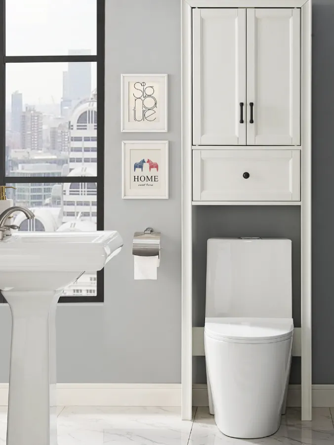 Slender Space-Saving Over-the-Toilet Cabinet