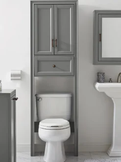 Slender Space-Saving Over-the-Toilet Cabinet