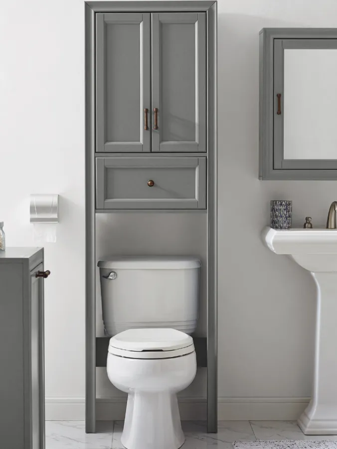Slender Space-Saving Over-the-Toilet Cabinet