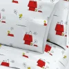 Snoopy and Woodstock Portuguese Cotton Percale Sheet Set