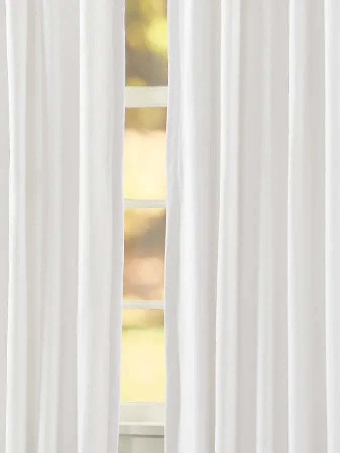Soft Chevron Lined Rod Pocket Long Panel With Back Tabs
