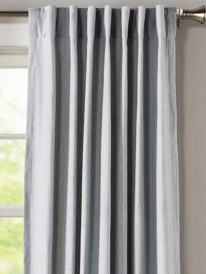 Soft Chevron Lined Rod Pocket Short Panel With Back Tabs