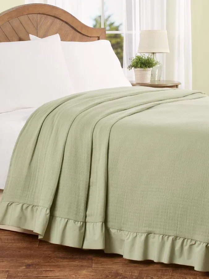 Soft Cotton Ruffle Bedspread