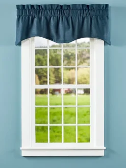 Soft Linen Rod Pocket Scalloped Valance