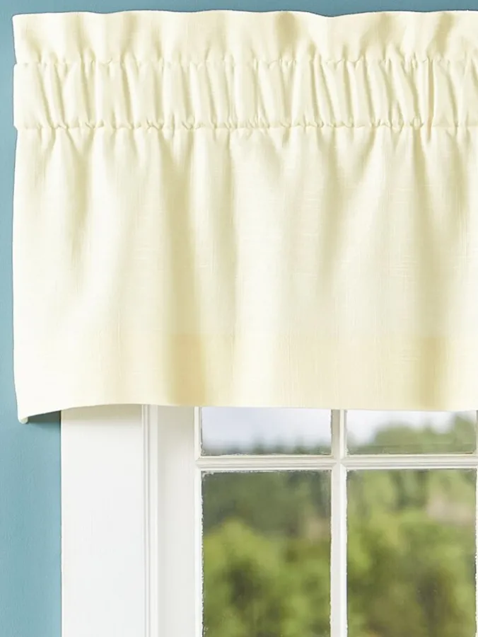 Soft Linen Rod Pocket Tailored Valance