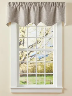 Soft Neutral Lined Rod Pocket Regal Valance