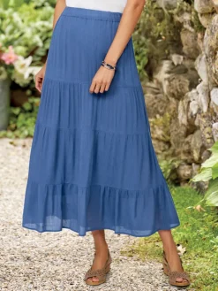 Soft Silhouette Tiered Maxi Skirt