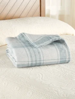 Soft-Touch Plaid Reversible Blanket