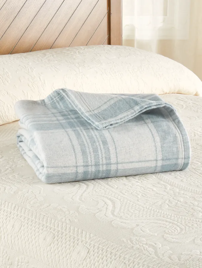 Soft-Touch Plaid Reversible Blanket