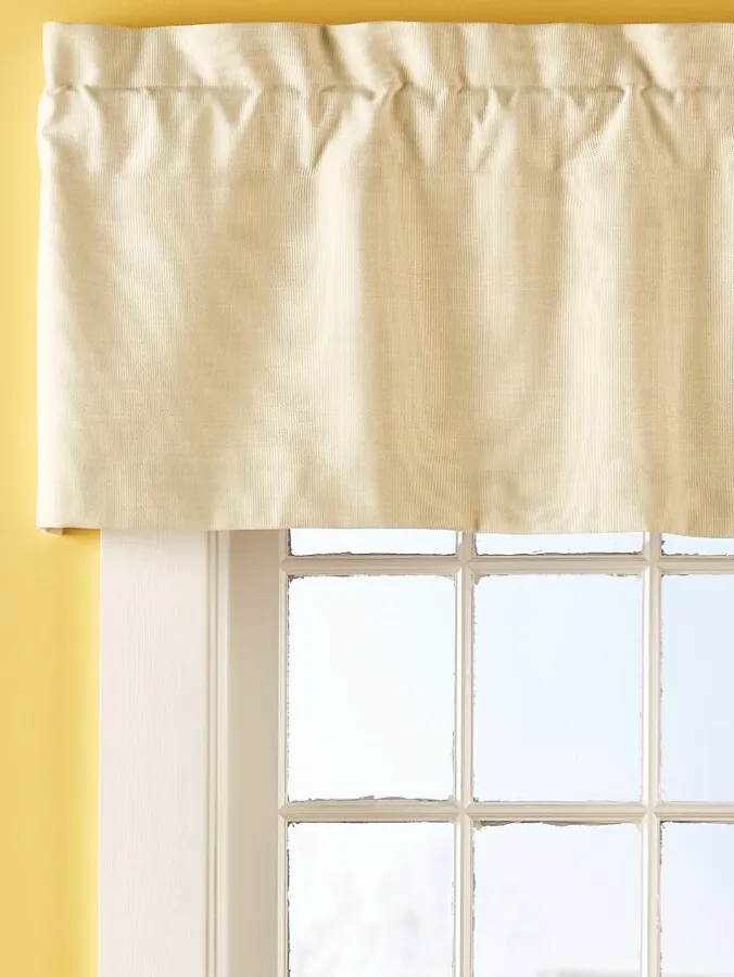 Soft Tweed Lined Rod Pocket Tailored Valance by Country Curtains®