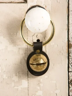 Solid Brass Single Sleigh Bell Door Strap