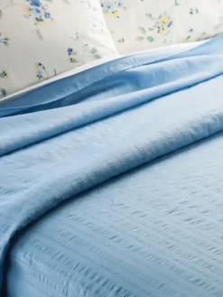 Solid Color Plisse Bedspread