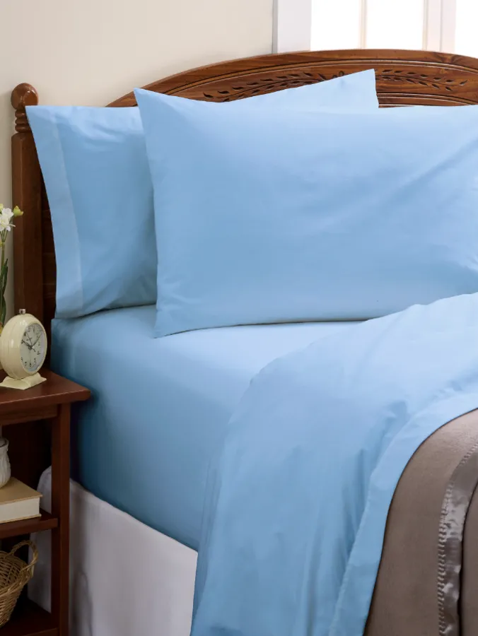 Solid Color Portuguese Cotton Percale Sheet Set
