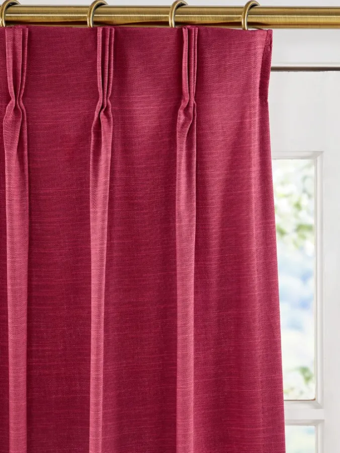 Solid Cotton Duck 96 Inch and 144 Inch Pinch Pleat Curtains by Country Curtains®