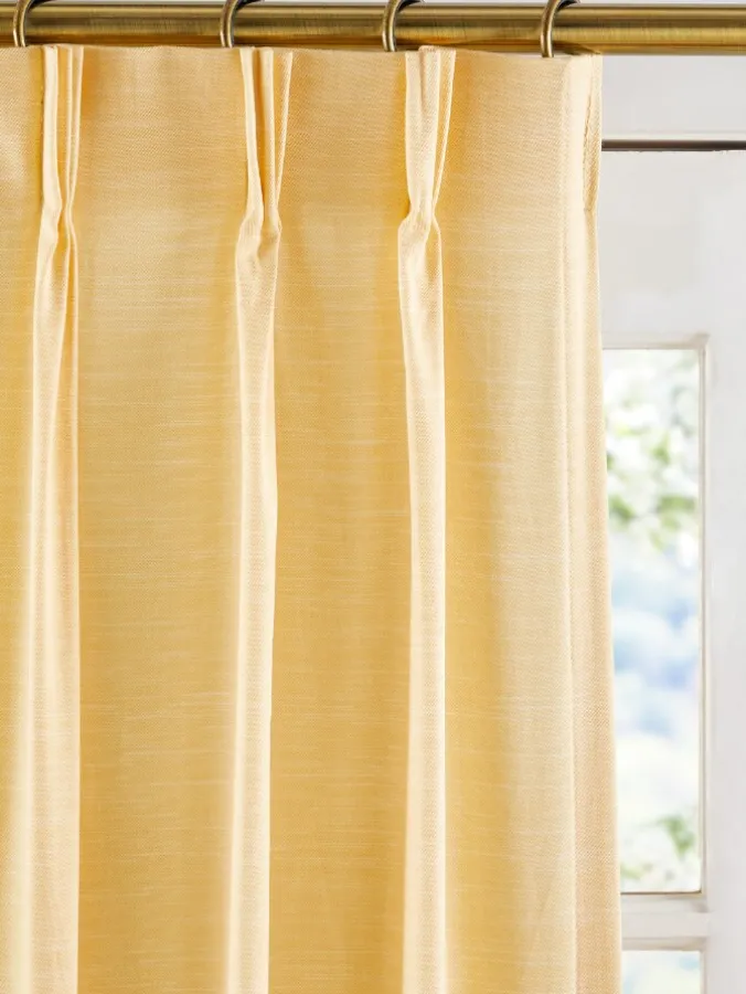 Solid Cotton Duck 96 Inch and 144 Inch Pinch Pleat Curtains by Country Curtains®