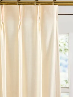 Solid Cotton Duck 96 Inch and 144 Inch Pinch Pleat Curtains by Country Curtains®