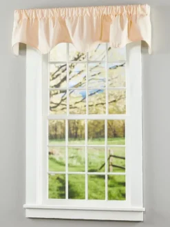 Solid Cotton Duck Lined Rod Pocket Scalloped Valance by Country Curtains®