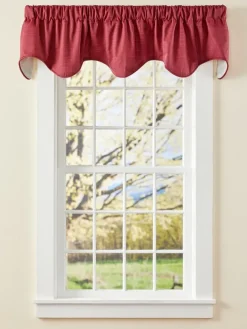 Solid Cotton Duck Lined Rod Pocket Scalloped Valance by Country Curtains®