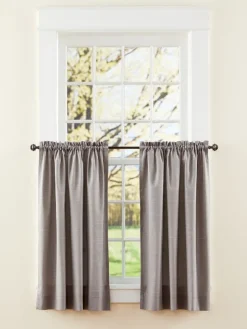 Solid Cotton Duck Rod Pocket Tiers by Country Curtains®