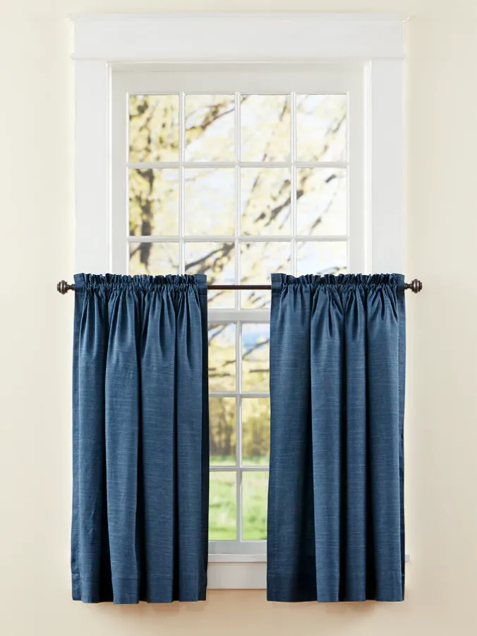 Solid Cotton Duck Rod Pocket Tiers by Country Curtains®