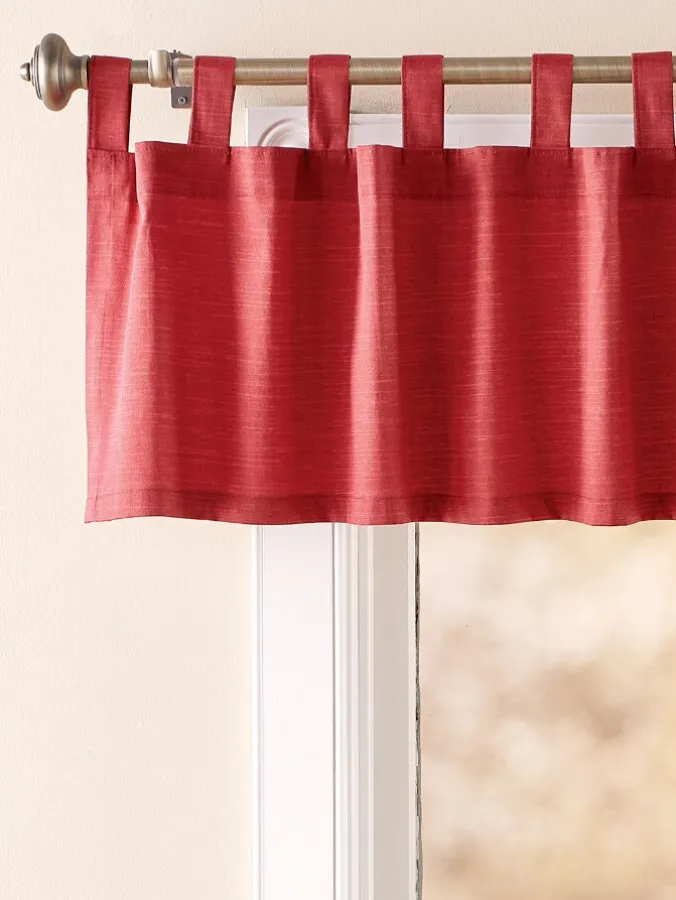 Solid Cotton Duck Tab Top Valance