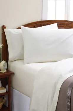 Solid Natural Portuguese Cotton Percale Sheet Set