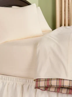 Solid Natural Portuguese Cotton Flannel Sheet Set