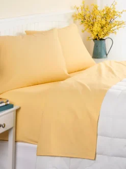 Solid Portuguese Cotton Percale Sheet Set