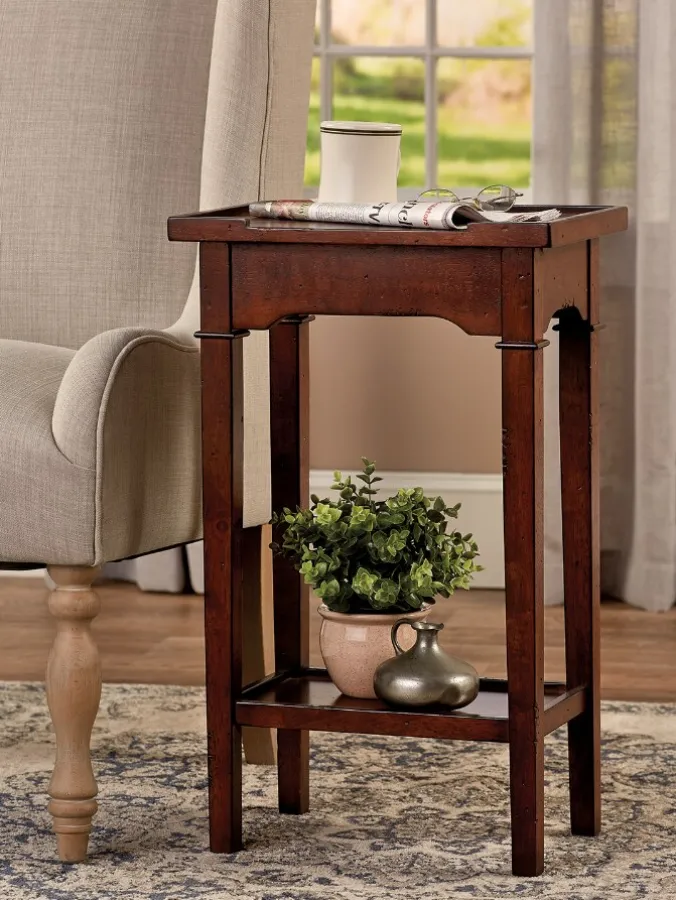 Solid Wood Chairside End Table