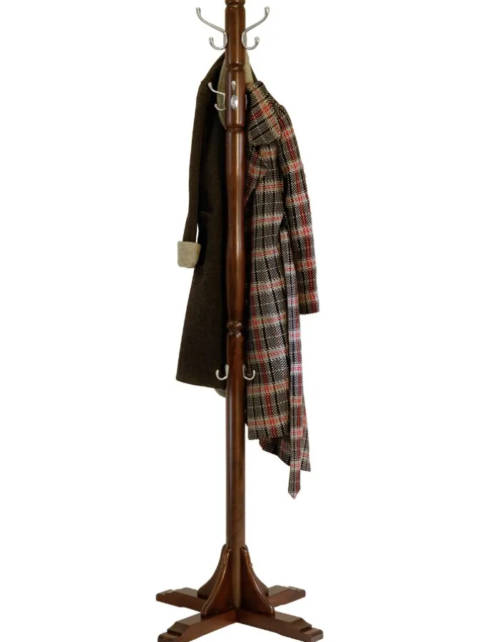 Solid Wood Coat Tree Rack