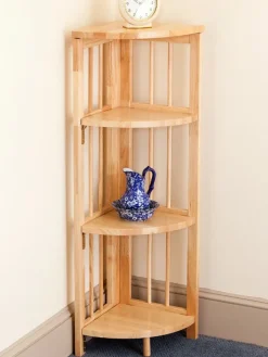 Solid Wood Corner Folding Bookshelf