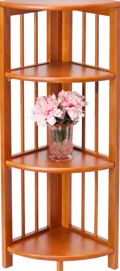 Solid Wood Corner Folding Bookshelf