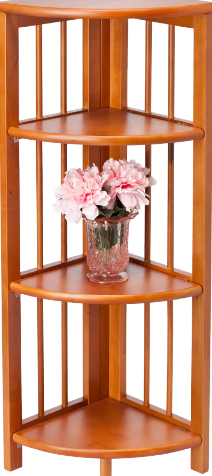 Solid Wood Corner Folding Bookshelf