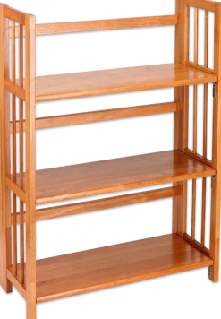 Solid Wood Full-Size Folding Bookshelf