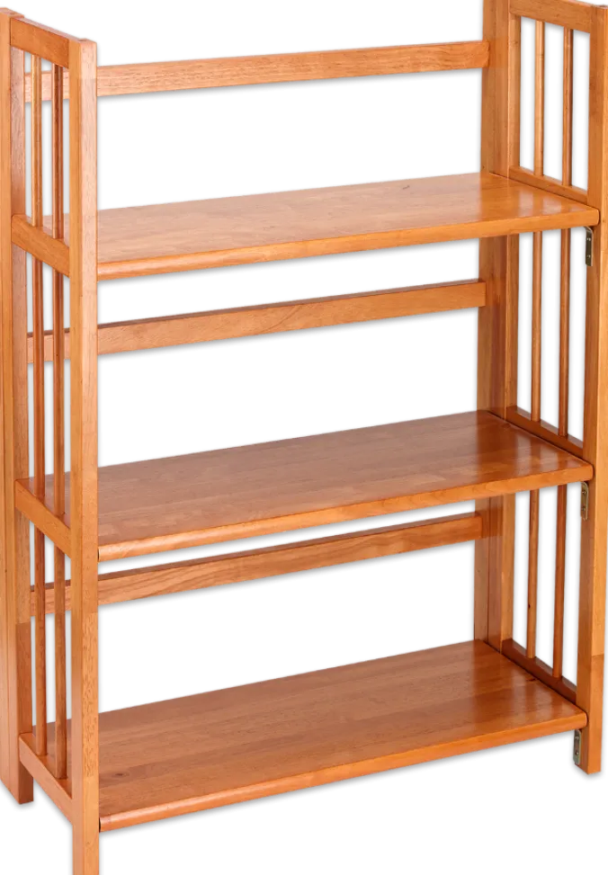 Solid Wood Full-Size Folding Bookshelf