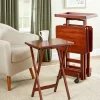 Solid Wood 6-Piece Snack Table Set