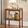 Solid Wood Scalloped End Table