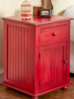 Solid Wood Side Table With Drawer