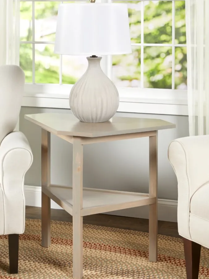 Solid Wood Single Tier Corner Table