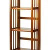 Solid Wood Slim-Fit Folding Bookshelf