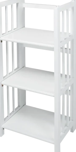 Solid Wood Slim-Fit Folding Bookshelf