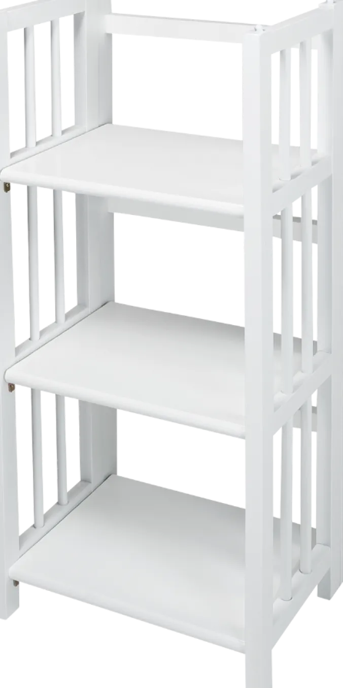 Solid Wood Slim-Fit Folding Bookshelf