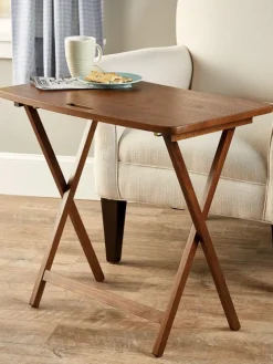 Solid Wood Space-Saving Folding Table