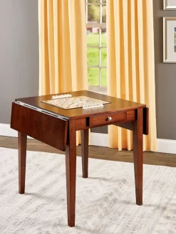 Solid Wood Square Drop-Leaf Table