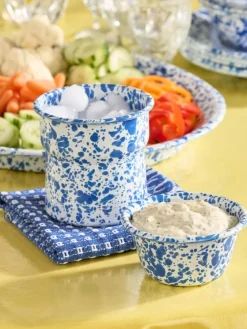 Splatterware Enamelware Dip Chiller, 2-Piece Set