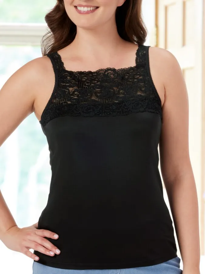 Square-Neck Lace Camisole