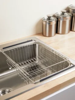 Stainless Steel Adjustable In-Sink Dish Rack